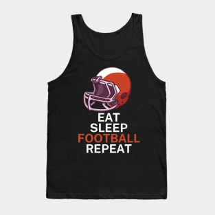 Eat sleep football repeat Tank Top